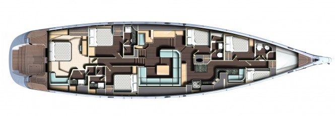 Sailing yacht Oyster 885 interior layout - Photo Credit Oyster Marine (7) Sailing yacht Oyster 885 interior layout - Photo Credit Oyster Marine