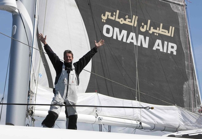 Trimaran sailing yacht Oman Air Majan smashes single handed Round Britain and Ireland record