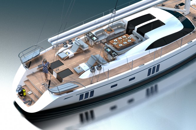 Superyacht Oyster 885 Aft Deck - Photo Credit Oyster Marine (2) Superyacht Oyster 885 Aft Deck - Photo Credit Oyster Marine