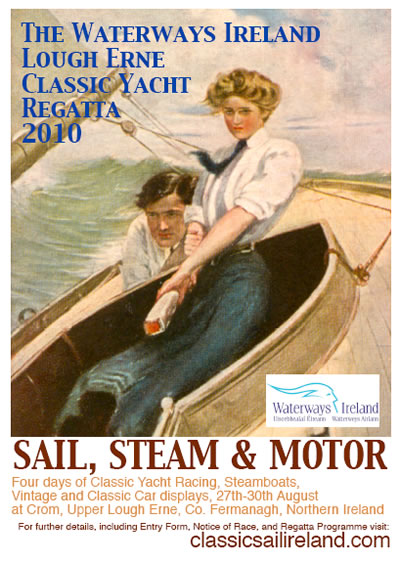 Sailing yachts, Steam boats and Motor yachts at Waterways Ireland Classic Yacht Regatta 2010
