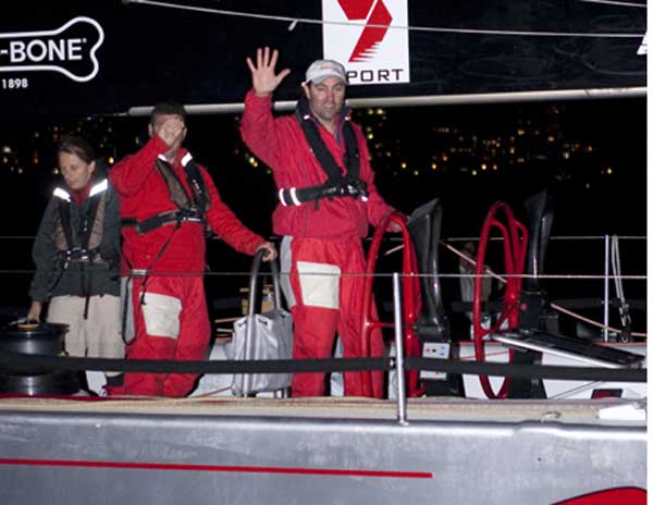 Wild Oats XI skipper Mark Richards after taking the line honours to the Audi Sydney Gold Coast Yacht Race 2010 - Photo Credit Andrea Francolini Sailing yacht Wild Oats XI skipper Mark Richards after taking the line honours to the Audi Sydney Gold Coast Yacht Race 2010 - Photo Credit Andrea Francolini