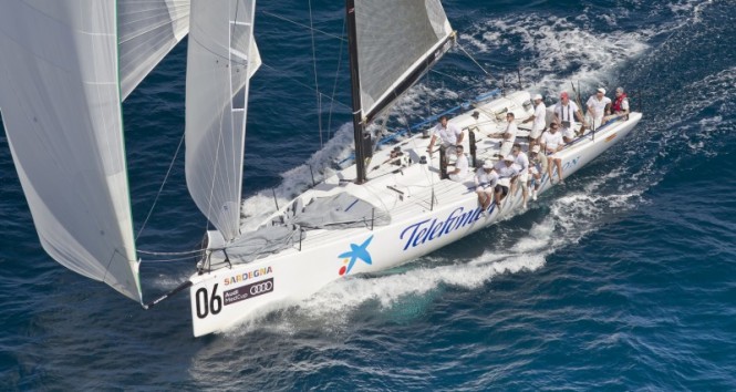 Audi MedCup: Sailing yacht Bribon wins Practice Race in Cagliari, Sardinia