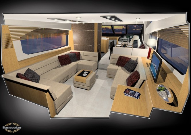 Design Unlimited Manhattan 63 yacht saloon