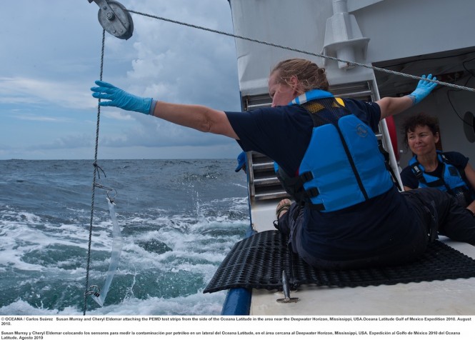 OCEANA uses innovative system to detect microscopic particles of crude oil in the Gulf of Mexico