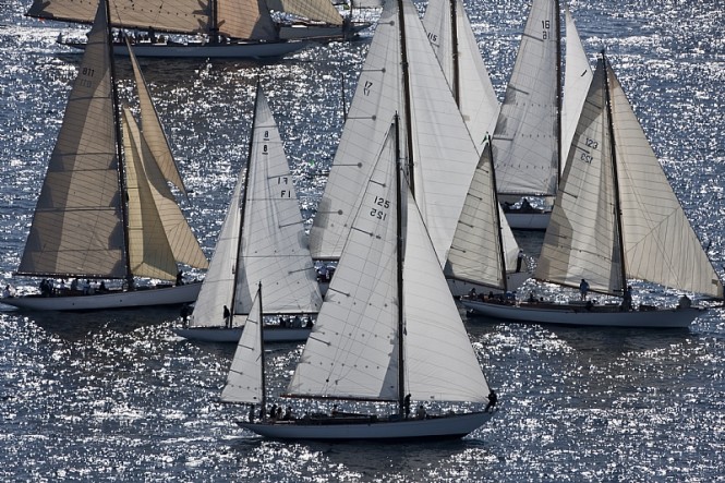 Fleet at the start of Les Voiles de Saint-Tropez - Photo credit Rolex  Carlo Borlenghi.