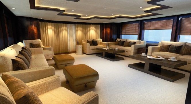 Gulf Craft’s Majesty 135 Superyacht - Main salon Gulf Craft’s Majesty 135 Superyacht - Main salon