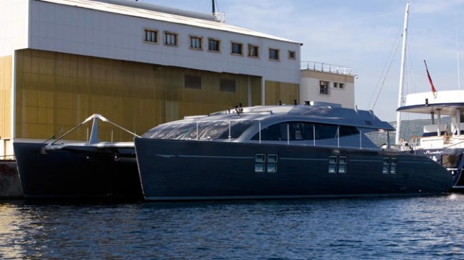 Luxury Sailing Catamaran Blue Coast 95 by H2X - Image credit to Xavier de Fournoux