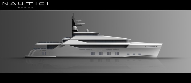 Nautici Designs’ megayacht ND85 and superyacht ND65 design.