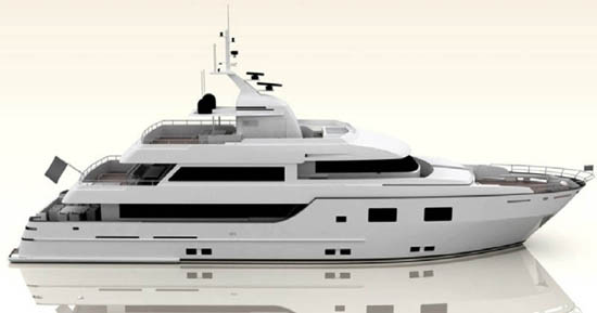 35m motor yacht Project “Courage” by Lübeck Yachts