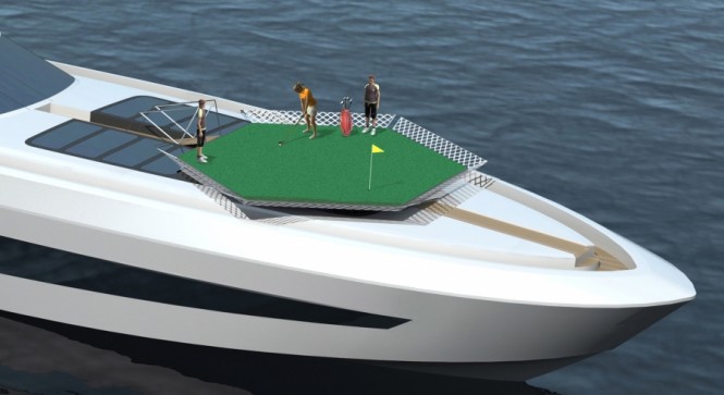 Besenzoni’s new Helybase Concept for superyachts used as a recreation area- Credit Besenzoni Besenzoni’s new Helybase Concept for superyachts used as a recreation area- Credit Besenzoni