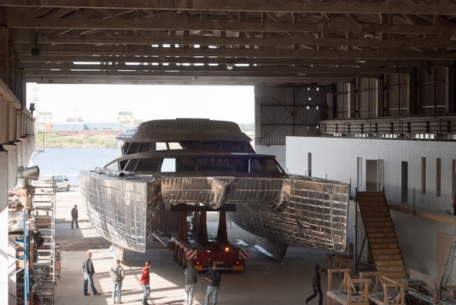 Latitude 88' Double Deck Catamaran Under Construction