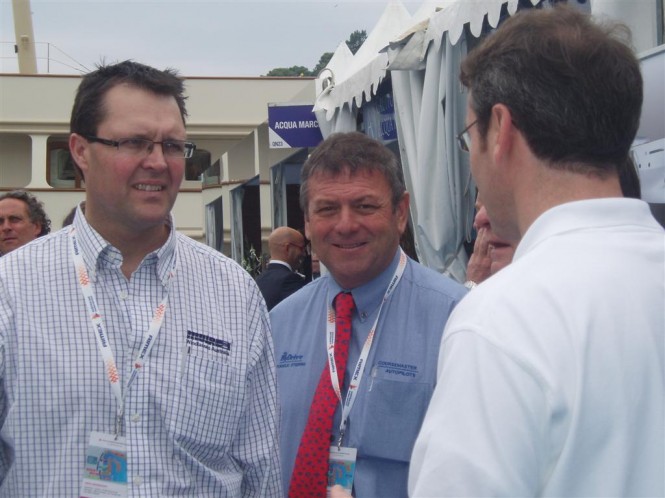 Monaco Exhibitors Matthew Johnston – Muir Winches, Richard Chapman – Coursemaster Autopilots & Hydrive Engineering