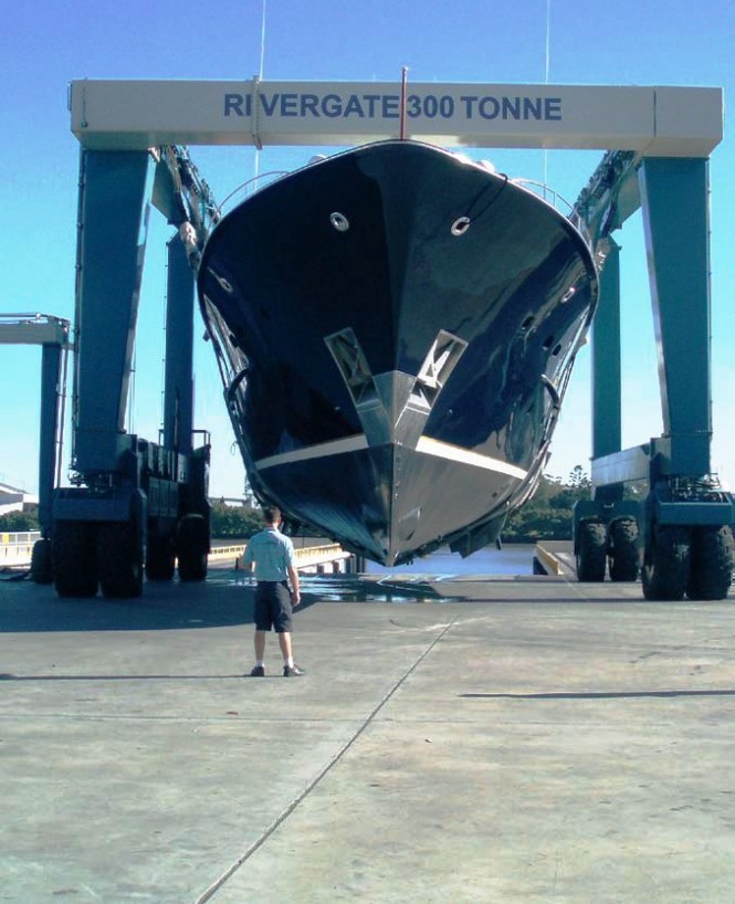 Superyacht KOKOMO II at Rivergate Marina Superyacht KOKOMO II at Rivergate Marina