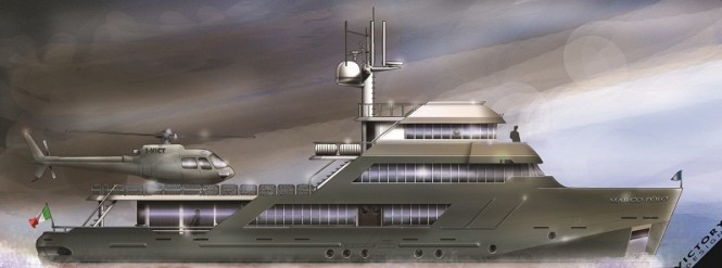 The VD125 Marco Polo explorer yacht concept by Victory Design