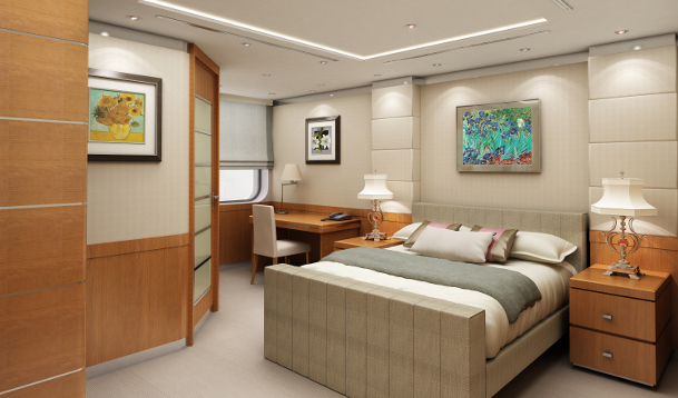 43m MY Green Concept Design Project  Guest cabin 3