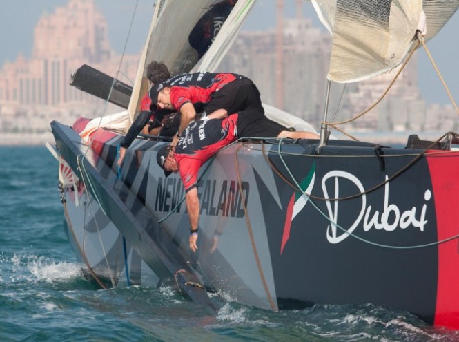 Louis Vuitton Trophy Dubai: Day 1 America’s Cup Winner BMW Oracle Racing Leads