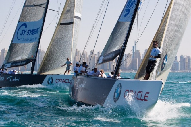 Race day 4 ALL4ONE vs Synergy Russian Sailing Team - © Bob Grieserousideimages.comLouis Vuitton Trophy Race day 4 ALL4ONE vs Synergy Russian Sailing Team - © Bob Grieserousideimages.comLouis Vuitton Trophy