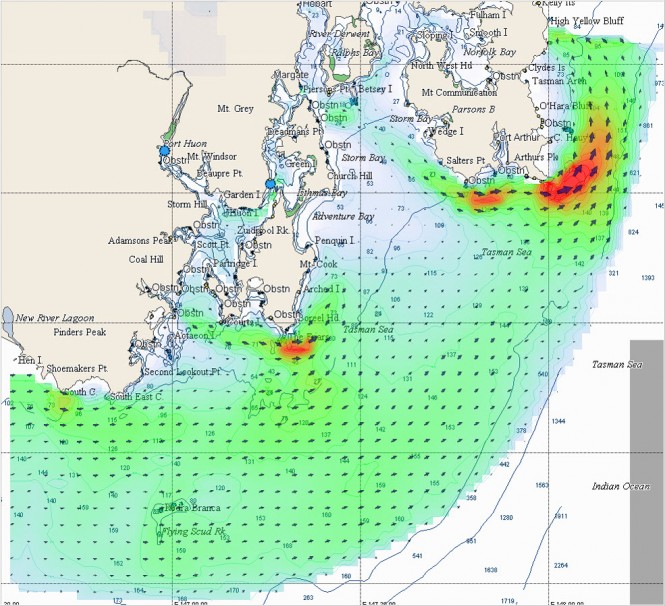 Rolex Sydney Hobart Yacht Race: Tactical Oceanographic Data now available for Hobart approaches