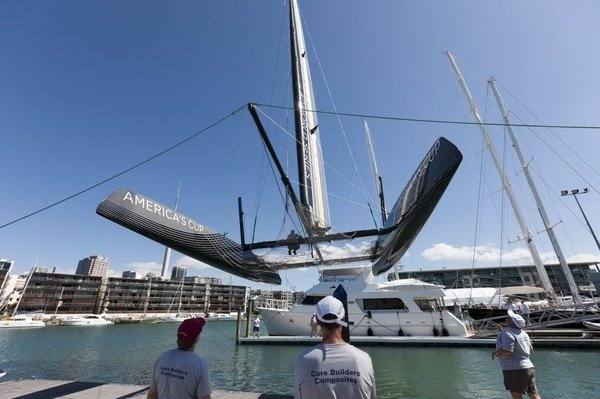 AC45 Americas Cup Wing-Sailed Catamaran Launched in Auckland