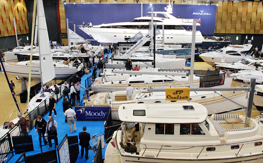 Indoor Dry Marina at the Tullett Prebon London International Boat Show 2011 Indoor Dry Marina at the Tullett Prebon London International Boat Show 2011