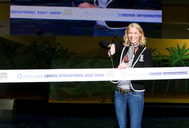 Jodie Kidd officially marked the opening of the 2011 Tullett Prebon London International Boat Show
