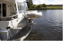 Moonen 52 Trojan davit installed on the swimming platform - Credit Moonen Shipyard Moonen 52 Trojan davit installed on the swimming platform - Credit Moonen Shipyard