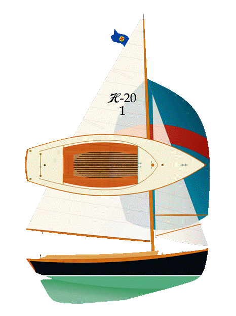 New H-20 Sailing Yacht by Captain Nathanael Greene Herreshoff’s nearly complete