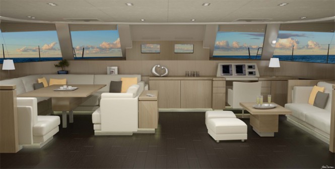 The new ALu Marine built Havana 72 interior design - Image Courtesy of Alu Marine The new ALu Marine built Havana 72 interior design - Image Courtesy of Alu Marine