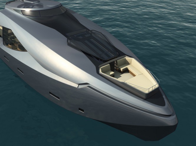 37m Blue Whale Superyacht Bow by CanariaOcean