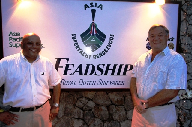 Asia Superyacht Rendezvous organisers Gordon Fernandes & Captain Charlie Dwyer Asia Superyacht Rendezvous organisers Gordon Fernandes & Captain Charlie Dwyer