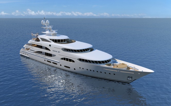 Motor yacht D250 – “3 TIMES A LADY” Diana Yacht Design Series