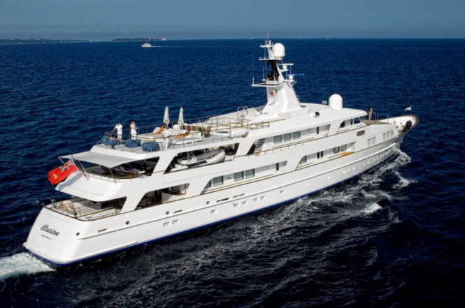 Superyacht Illusion post refit at Pendennis Shipyard Superyacht Illusion post refit at Pendennis Shipyard