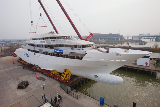 Oceanco starts outfitting 85.6m superyacht Y708
