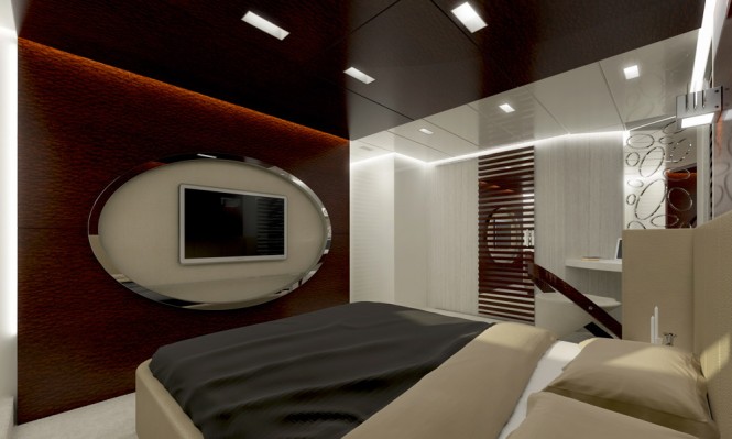 Vulcan 35m motor yacht by Vicem VIP Cabin Vulcan 35m motor yacht by Vicem VIP Cabin