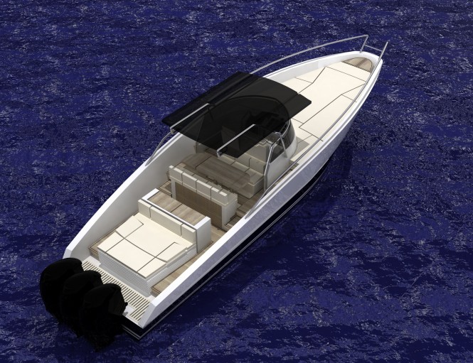 Enfield 43 motorboat designed by Carlo Cafiero