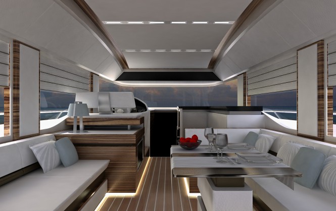 GALATEA 56 Motor yacht Salon by Pama Architetti Design GALATEA 56 Motor yacht Salon by Pama Architetti Design