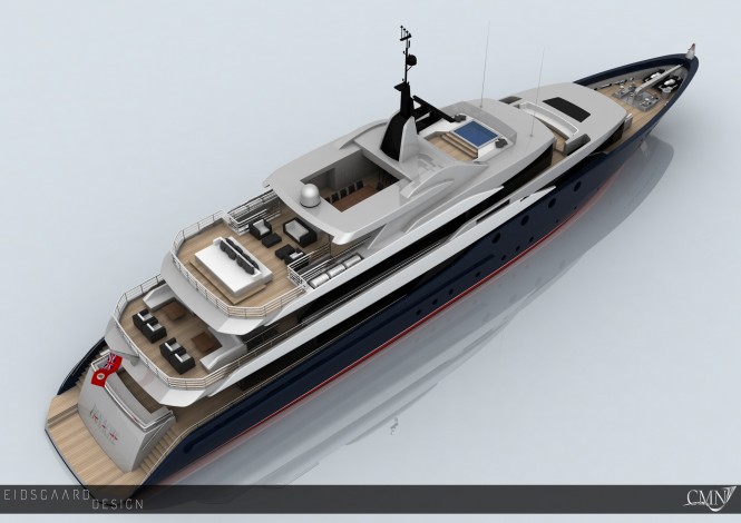 Motor Yacht Panache by CMN and Eidsgaard Design London - View from above