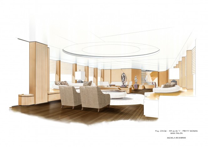 Motor Yacht Pretty Woman - Image courtesy of the interior designer Michela Reverberi