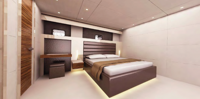 Superyacht BaiaMare - Guest Cabin - Image courtesy of Ned Ship Group