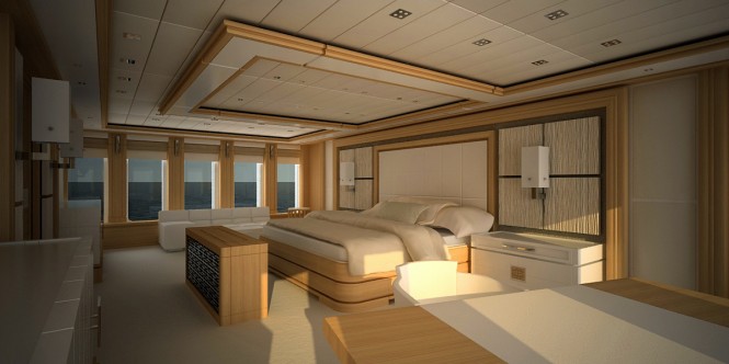 Superyacht YOGI owners cabin - 2011 launch by Proteksan Turquoise Superyacht YOGI owners cabin - 2011 launch by Proteksan Turquoise