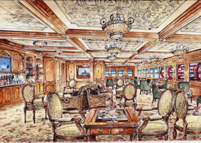 American Cruise Lines Queen of the Mississippi Paddlewheel Lounge American Cruise Lines Queen of the Mississippi Paddlewheel Lounge