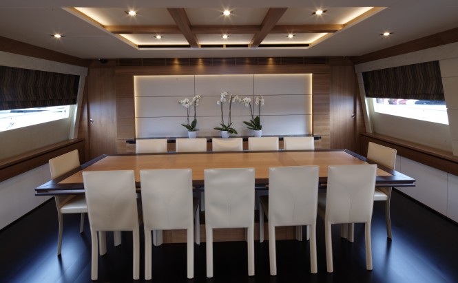 Couach 3700 Motor Yacht Arion dining area Couach 3700 Motor Yacht Arion dining area