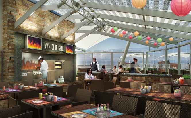 Cruise Ship Celebrity Silhouette Lawn Club Grill - Image Courtesy of Celebrity Cruises Cruise Ship Celebrity Silhouette Lawn Club Grill - Image Courtesy of Celebrity Cruises