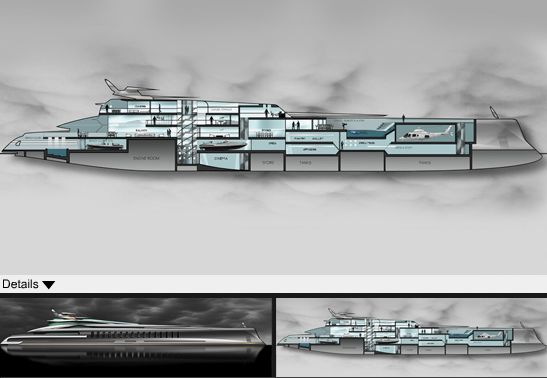 Motor yacht STEALTH a 112m superyacht by Ken Freivokh Design