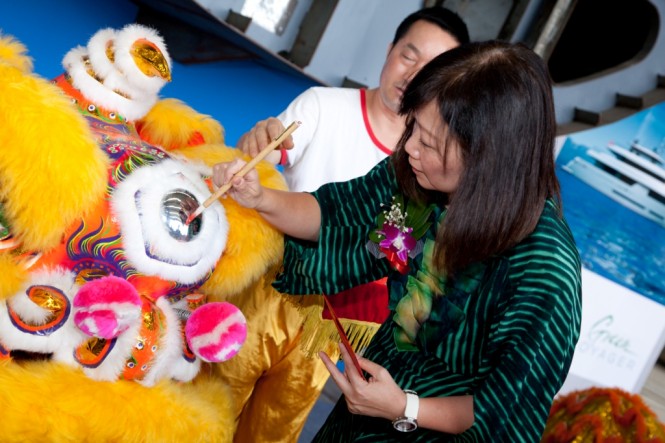 Motor yacht Green Voyager Keel laying ceremony in China
