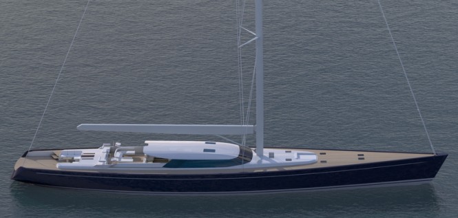 The Royal Huisman 43m sloop Blue Papillon yacht
