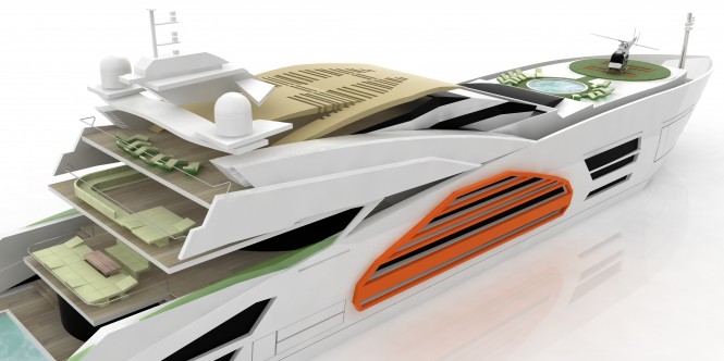 90 metre Mega Yacht Design by Carlo Cafiero