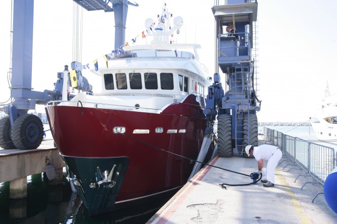 Launch of the first Darwin Class 86 motoryacht Vitadimare