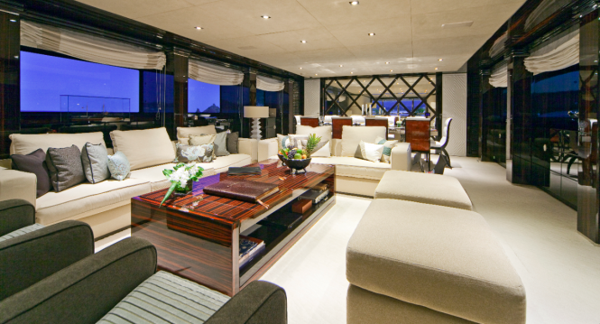 Luxury Charter Yacht MANIFIQ Main Salon - Interior by Luca Dini Design