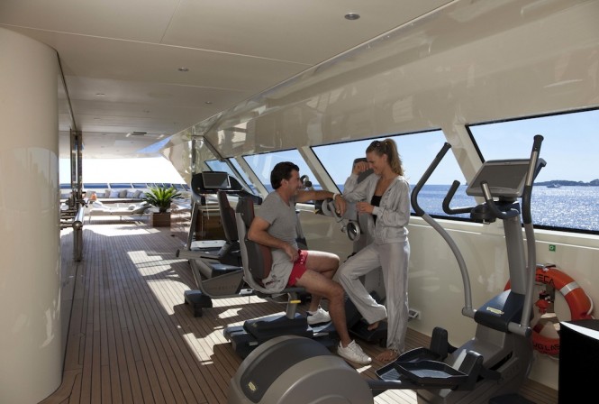 Motor Yacht Azteca by CRN - Gym Area on the Sun Deck